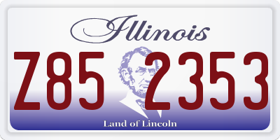 IL license plate Z852353