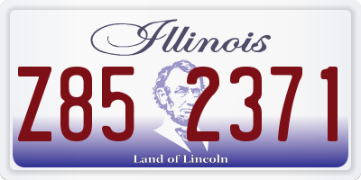 IL license plate Z852371