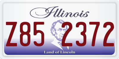 IL license plate Z852372