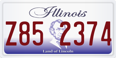 IL license plate Z852374
