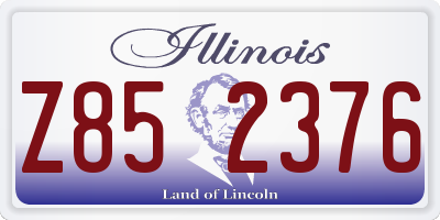IL license plate Z852376