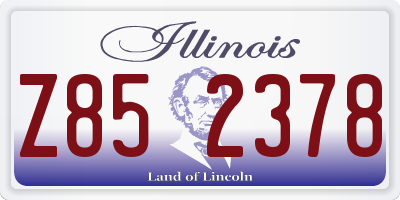 IL license plate Z852378