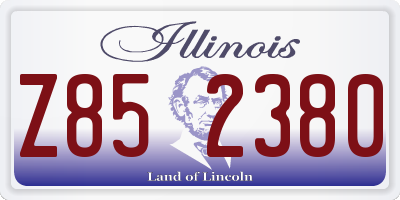 IL license plate Z852380