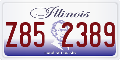 IL license plate Z852389