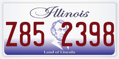 IL license plate Z852398