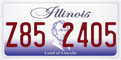 IL license plate Z852405