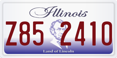 IL license plate Z852410