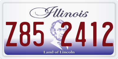 IL license plate Z852412
