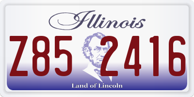 IL license plate Z852416