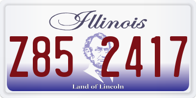 IL license plate Z852417