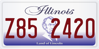 IL license plate Z852420