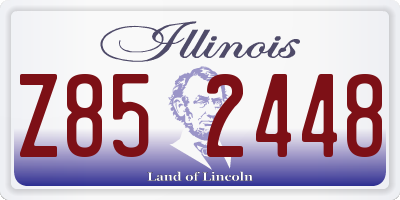 IL license plate Z852448