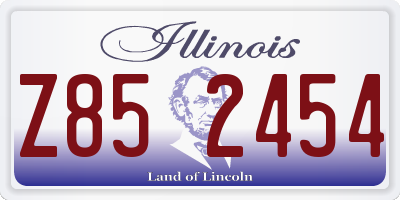 IL license plate Z852454