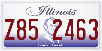 IL license plate Z852463