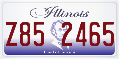 IL license plate Z852465