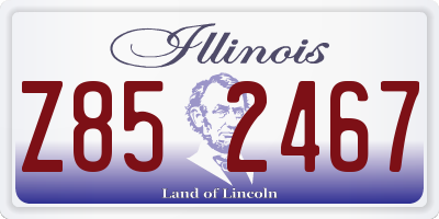 IL license plate Z852467