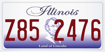 IL license plate Z852476