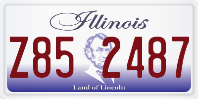 IL license plate Z852487