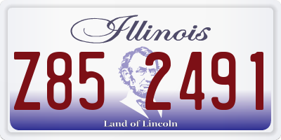 IL license plate Z852491