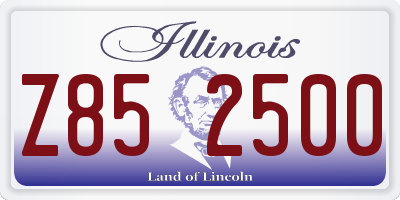 IL license plate Z852500