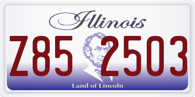 IL license plate Z852503