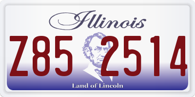 IL license plate Z852514