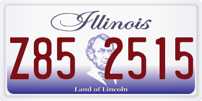 IL license plate Z852515