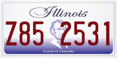 IL license plate Z852531