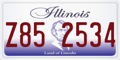 IL license plate Z852534