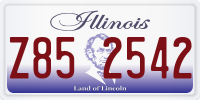 IL license plate Z852542