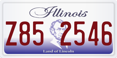 IL license plate Z852546