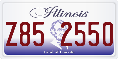 IL license plate Z852550