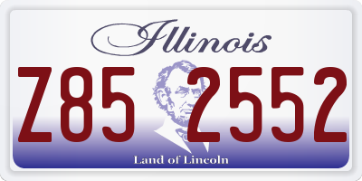 IL license plate Z852552