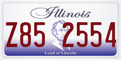 IL license plate Z852554