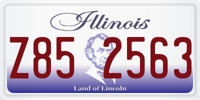 IL license plate Z852563