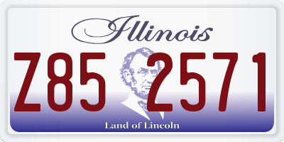 IL license plate Z852571