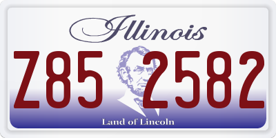 IL license plate Z852582