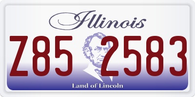IL license plate Z852583