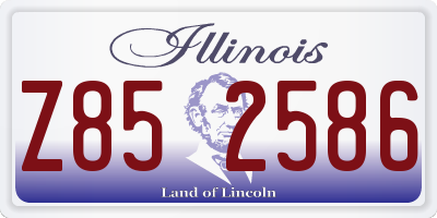 IL license plate Z852586