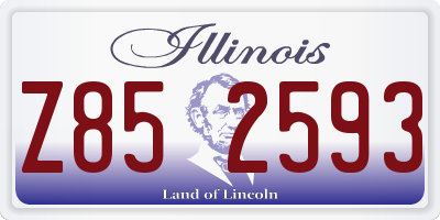 IL license plate Z852593