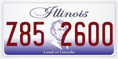 IL license plate Z852600
