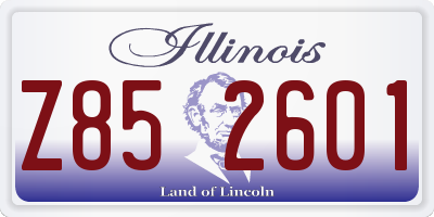IL license plate Z852601
