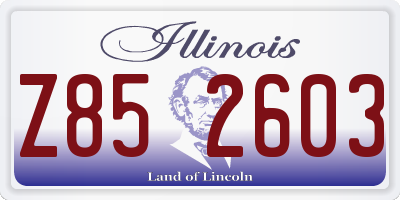 IL license plate Z852603