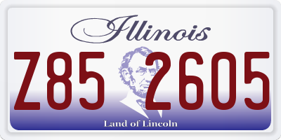 IL license plate Z852605