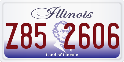 IL license plate Z852606