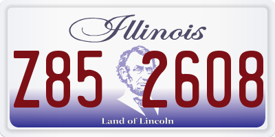 IL license plate Z852608