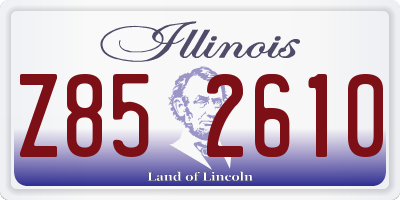 IL license plate Z852610