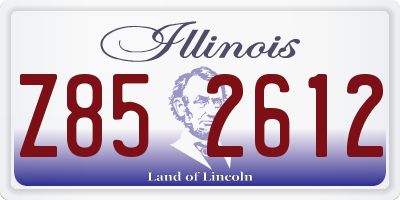 IL license plate Z852612