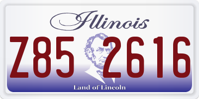 IL license plate Z852616
