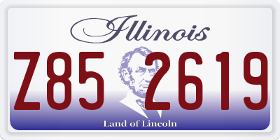 IL license plate Z852619